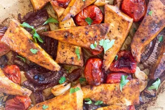 Ofen Tomaten mit Tofu